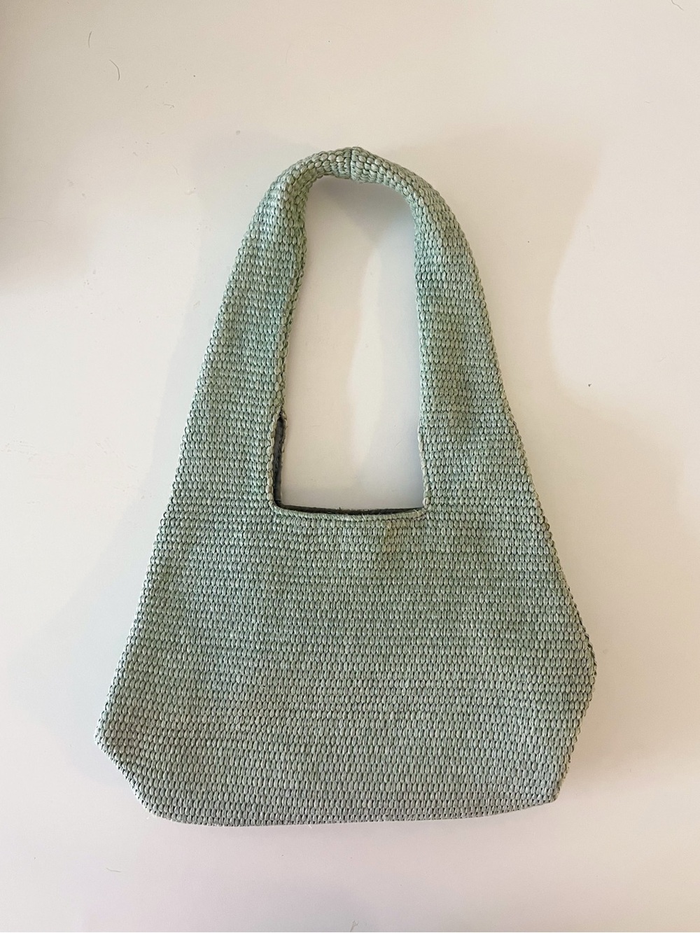 Woven Mint Green Shoulder Bag